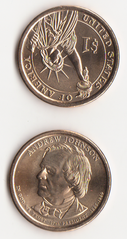 США - 1 Dollar 2011 - D - Andrew Johnson / Эндрю Джонсон - 17-й президент - UNC