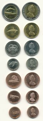 Tristan da Cunha - set 7 coins 1/2 1 2 5 10 20 25 Pence 2008 - UNC