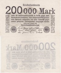 Німеччина - 200000 Mark 1923 - Ro. 99b - XF+