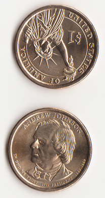 США - 1 Dollar 2011 - D - Andrew Johnson / Ендрю Джонсон - 17 -й президент - UNC