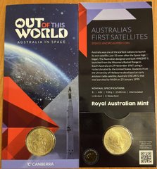 Австралия - 1 Dollar 2024 - 1-й портрет - Австралия в космосе / Чарльз III - в буклете - UNC