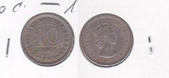 Малайа и Британское Борнео - 10 Cents 1961 - в холдері - VF