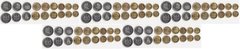 Лесото - 5 шт x набор 9 монет 1 Sente 2 5 10 20 50 Lisente 1 2 5 Maloti 1992 - 2010 - UNC