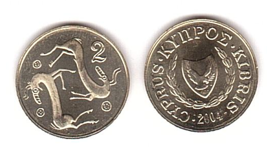 Кіпр - 2 Cents 2004 - UNC