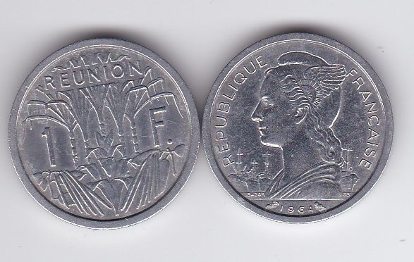 Реюньйон - 1 Franc 1964 - XF