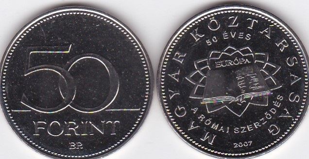 Венгрия - 50 Forint 2007 comm. - UNC