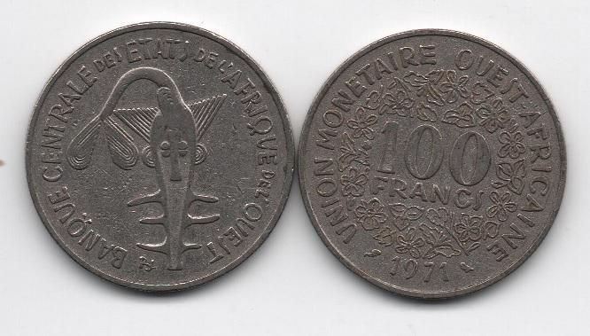 Західна Африка - 100 Francs 1971 - VF