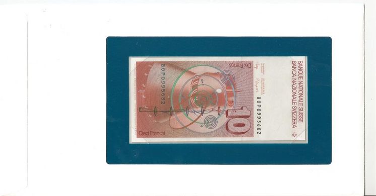 Швейцария - 10 Francs 1980 - Banknotes of all Nations - в конверте - UNC