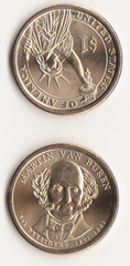 США - 1 Dollar 2008 - D - Martin van Buren / Мартін ван Бурен - 8 -й президент - UNC
