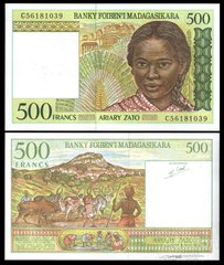 Мадагаскар - 500 Francs 1994 - P. 75b - UNC