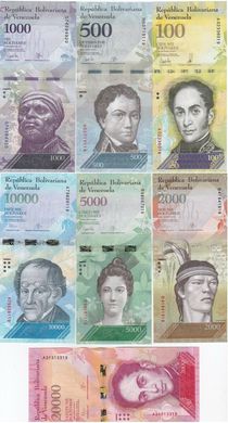 Venezuela - set 21 banknotes 2012 - 2018 - UNC
