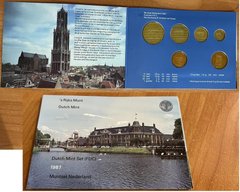 Netherlands - Mint set 5 coins 5 10 25 Cents 1 2,5 Gulden + token 1997 - in booklet - UNC