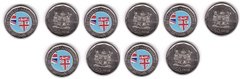 Fiji - 5 pcs x 50 Cents 2020 - 50 years of independence - UNC
