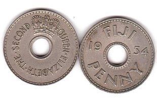 Фіджі - 1 Penny 1954 - XF / VF