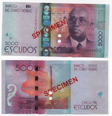 Cape Verde - 5000 Escudos 2014 - P. 75s - Specimen - UNC