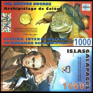 Galapagos Islands - 1000 Nuevos Sucres 2009 - UNC