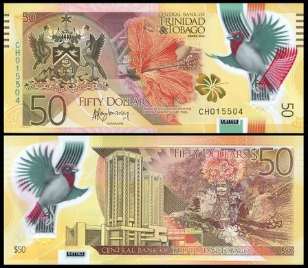 Trinidad and Tobago - 50 Dollars 2015 - P. 59 - polymer - comm. - UNC