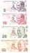 Туреччина - набір 6 банкнот 5 10 20 50 100 200 Lira 2020 - 2021 - UNC