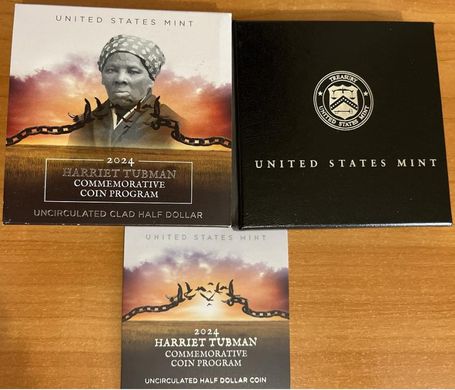 USA - 1/2 Dollar 2024 - P - Harriet Tubman - comm. - in a box with certificate - UNC