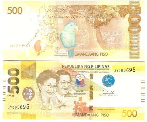 Philippines - 500 Piso 2020 - F - With Marks for the Blind - UNC