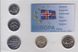 Ісландія - набір 5 монет 1 5 10 50 100 Kronur 1999 - 2008 - у блістері - UNC