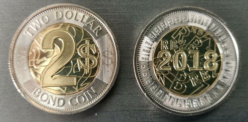 Zimbabwe - 2 Dollars Bond Coin 2018 / 2019 - UNC