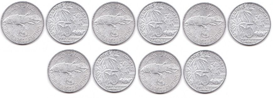 Коморські острови / Комори - 5 шт х 5 Francs 1992 - aUNC / UNC