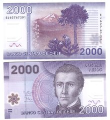 Чили - 2000 Pesos 2016 - P. 162f - UNC