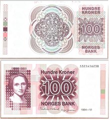 Норвегия - 100 Kroner 1994 - aUNC