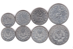 Албанія - набір 4 монети - 1/2 1 2 5 Leke 1957 - XF / VF
