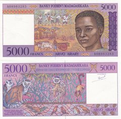 Мадагаскар - 5000 Francs 1998 - P. 78a - UNC