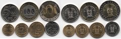 Kazakhstan - set 7 coins 1 5 10 20 50 100 200 Tenge 2021 - 2023 - aUNC / UNC