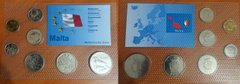 Мальта - набор 7 монет 1 2 5 10 25 50 Cent 1 Lira 1998 - 2005 - в блистере - UNC