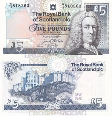 Scotland - 5 Pounds 1994 - UNC