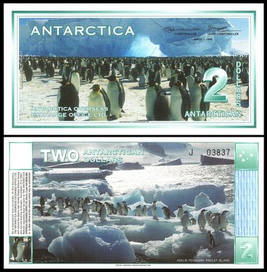 Антарктика - 2 Dollars 1996 - UNC