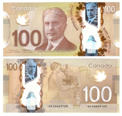 Канада - 100 Dollars 2011 (2021) - signatures: Lane and Macklem - UNC