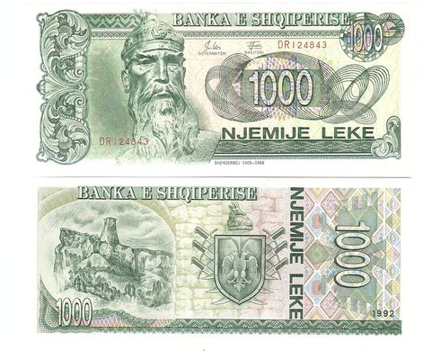 Албания - 1000 Leke 1992 - Pick 54 - UNC