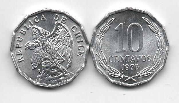 Чили - 10 Centavos 1976 - UNC