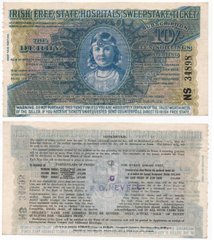Ірландія - 10 Shillings 1934 - ( hospital money ) - aUNC / XF+