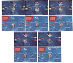 Гибралтар - набор 5 монет x 50 Pence 2021 - Олимпиада в Токио 2020 - in folder - UNC