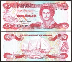 Багамські острови / Багами - 3 Dollars 1984 - P. 44a - UNC