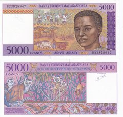 Мадагаскар - 5000 Francs 1998 - P. 78b - UNC