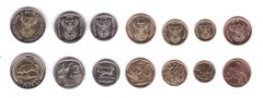 ЮАР - набор 7 монет 5 10 20 50 Cents 1 2 5 Rand 2008 - 2010 - UNC