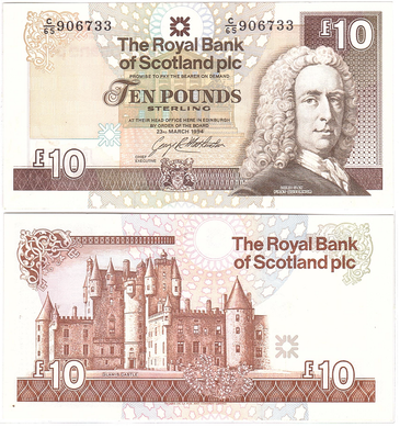 Шотландія - 10 Pounds 1994 - The Royal Bank of Scotl. - aUNC