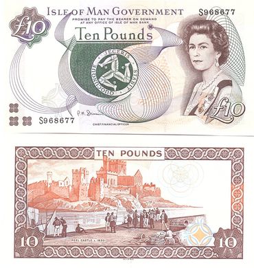 Острова Мэн - 10 Pounds 2007 - Pick 46 - Queen Elizabeth ll - UNC