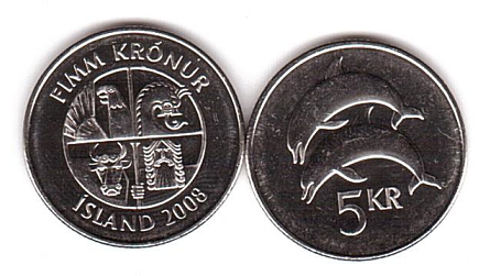 Исландия - 5 Kronur 2008 - UNC