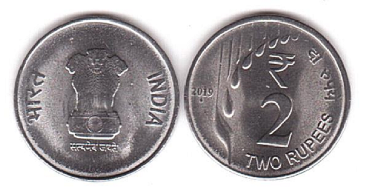 India - 2 Rupees 2019 - aUNC