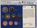 Ireland - set 8 coins 1 2 5 10 20 50 Cent 1 2 Euro 2002 - in folder - UNC