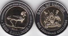 Уганда - 1000 Shillings 2012 - 50 Years Independence - bimetall - UNC