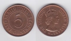 Маврикий - 5 Cents 1971 - VF+